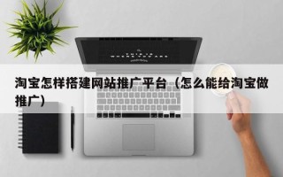 信阳淘宝怎样搭建网站推广平台（怎么能给淘宝做推广）