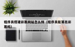 信阳程序员搭建彩票网站怎么样（程序员能算出彩票吗）